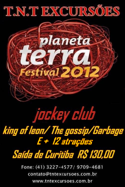 Excursão Festival Planeta Terra 2012 saindo de Curitiba