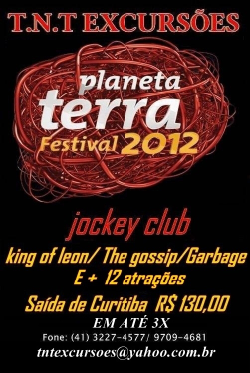 Excursão Festival Planeta terra 2012 com saída de Curitiba