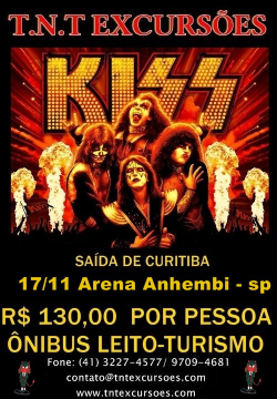 Excursão Kiss saindo  de Curitiba