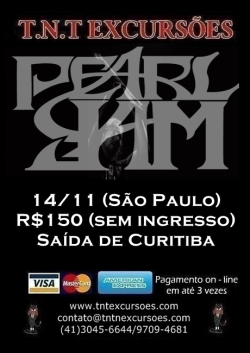 Excursão Pearl Jam 2015 saindo de Curitiba.